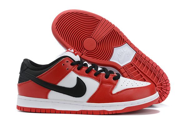 Men's Dunk Low SB White/Red Shoes 0146 Men's Dunk Low SB White/Red Shoes 0146